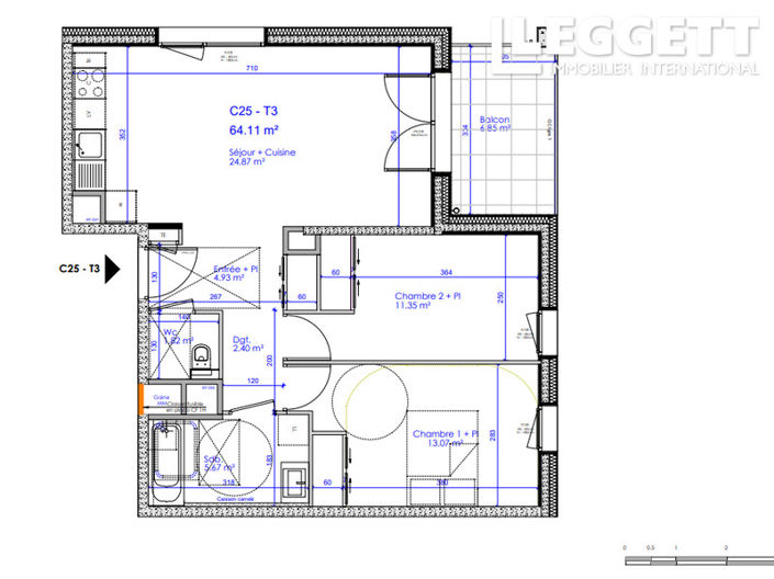 Image No.2-Appartement de 2 chambres à vendre à Sciez
