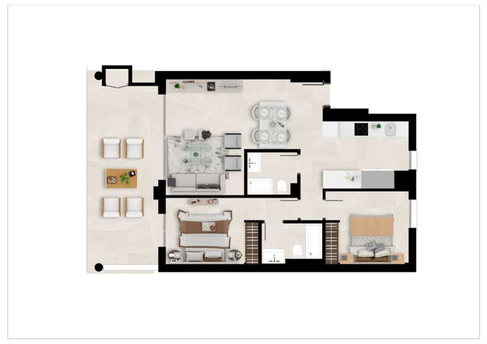 Image No.20-2 Bed Apartment for sale