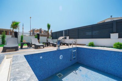 Glamorous Villa For Sale In Belek With Luxury Private Facilities - Pool with a seating and lounging area