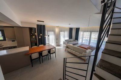 Brand New Fethiye Villas For Sale - Marble staircase from the lounge
