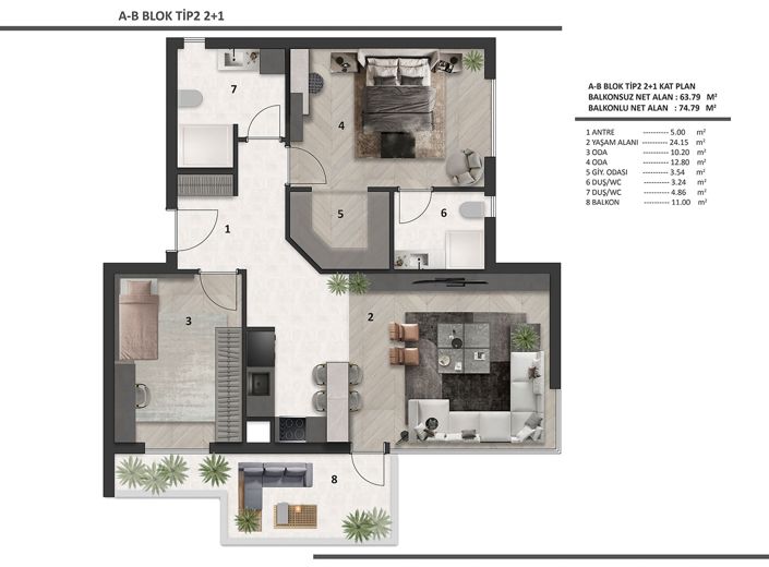 Image No.14-2 Bed Apartment for sale