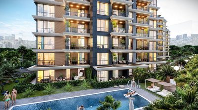 Trendy Investment Properties For Sale In Altintas, Antalya - Shared pool for each block