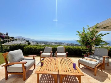 Sea View Villa For Sale In Kadikalesi, Bodrum - Exterior seating area