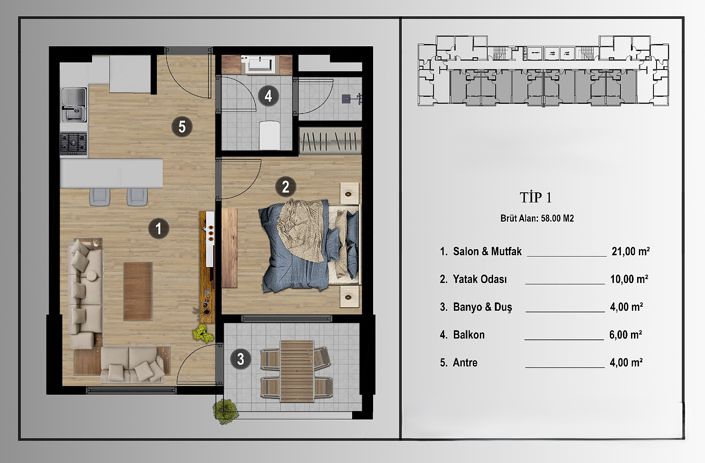 Image No.15-1 Bed Apartment for sale