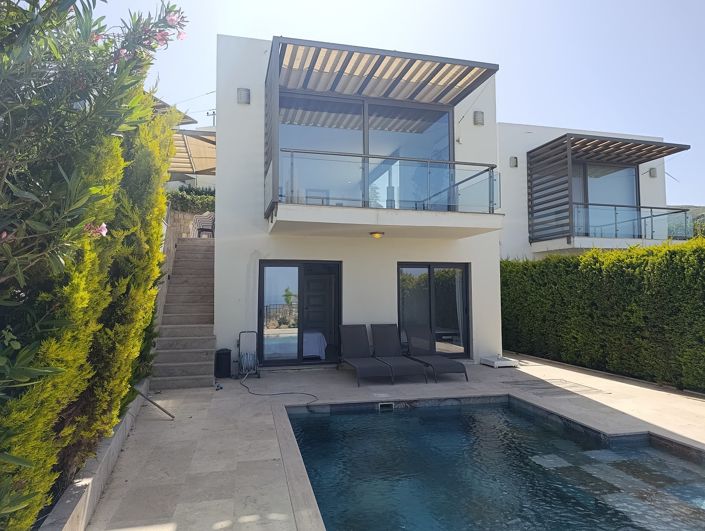 Furnished Villa with Panoramic Sea View in Bodrum Mugla
