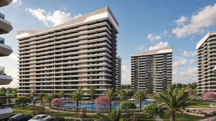 Flats Within Walking Distance of the Sea in Mersin Tömük