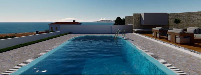 Strikingly Beautiful Villa Featuring a Stunning Pool and Amazing Sea Views, Where Blue and Blue Meet