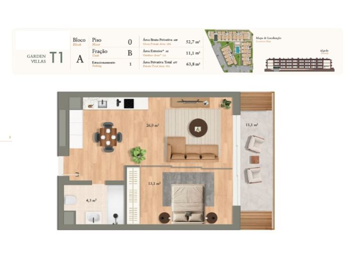 Image No.22-1 Bed Apartment for sale