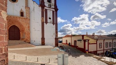just steps from cathedral and church