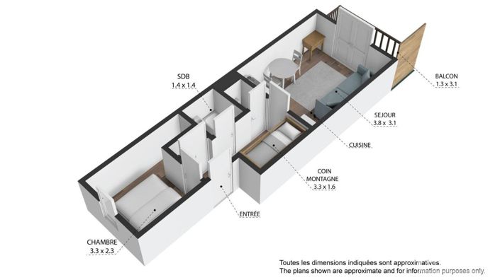 Image No.11-Appartement de 1 chambre à vendre à Chatel