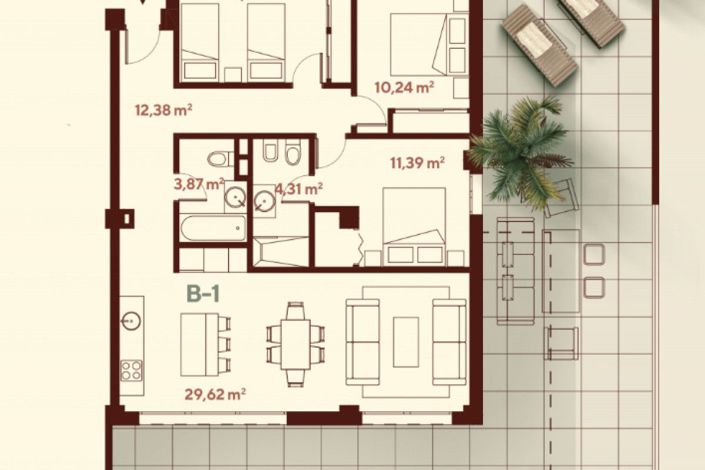 Image No.24-3 Bed Apartment for sale